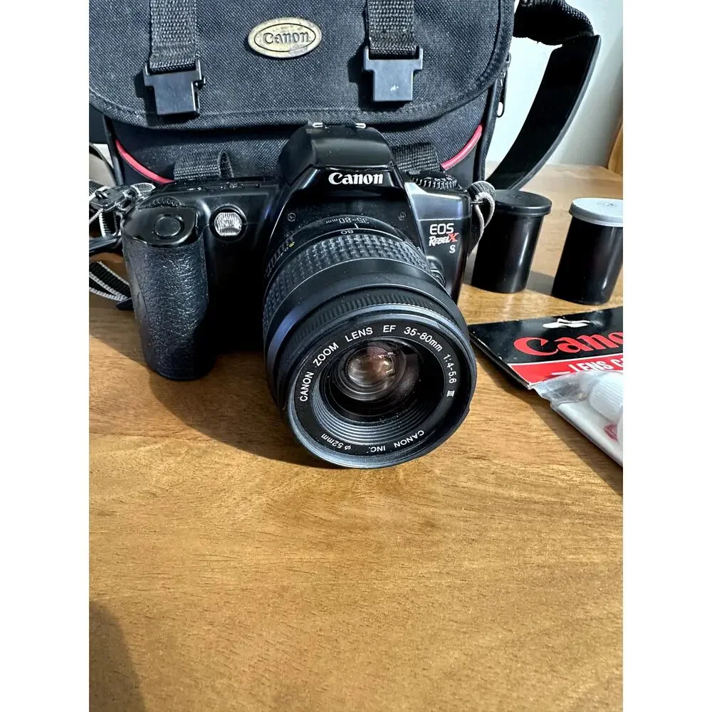 Canon EOS Rebel X S 35mm film camera Canon Zoom Lens EF 35-80mm